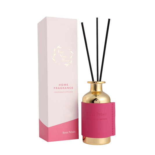 Pretty Valley Home Special Gold Leather Reed Diffuser - 80ml
