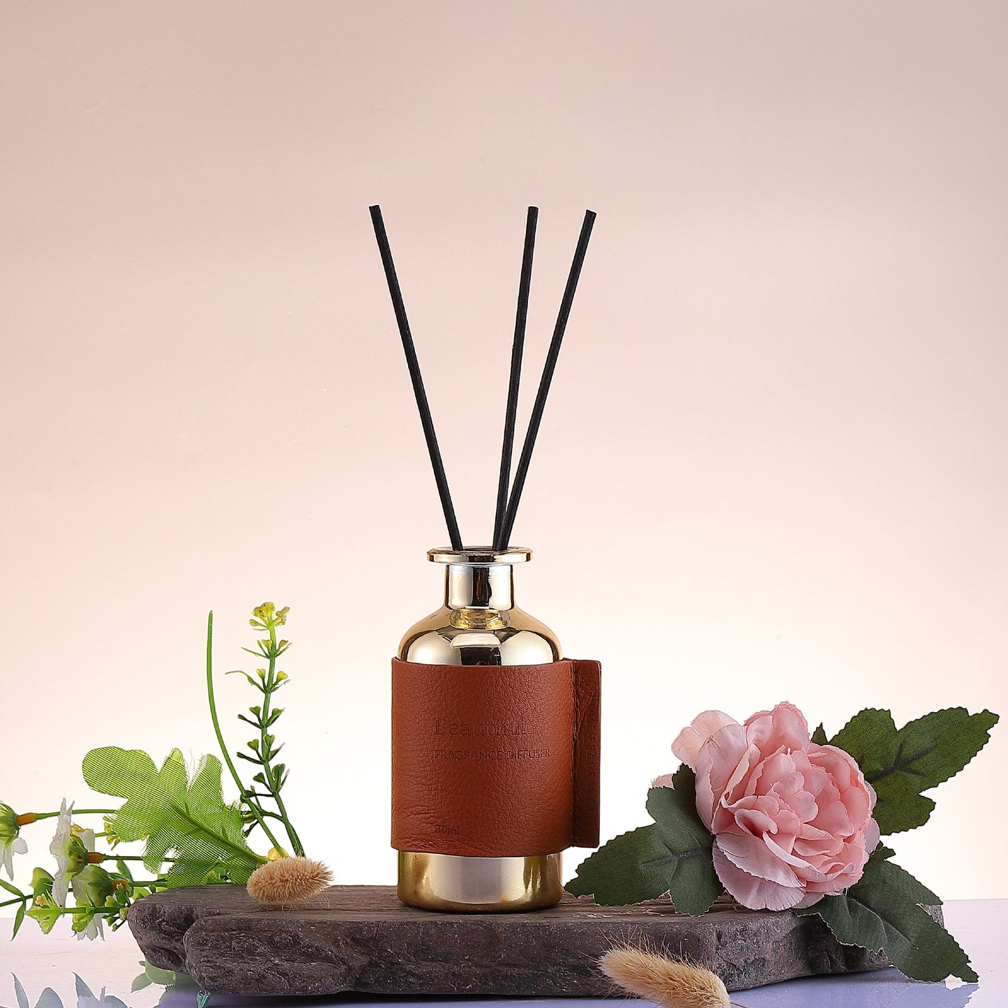 Pretty Valley Home Special Gold Leather Reed Diffuser - 80ml