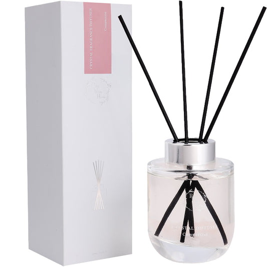 Pretty Valley Home Crystal Reed Diffuser - Compassion Rose Quartz