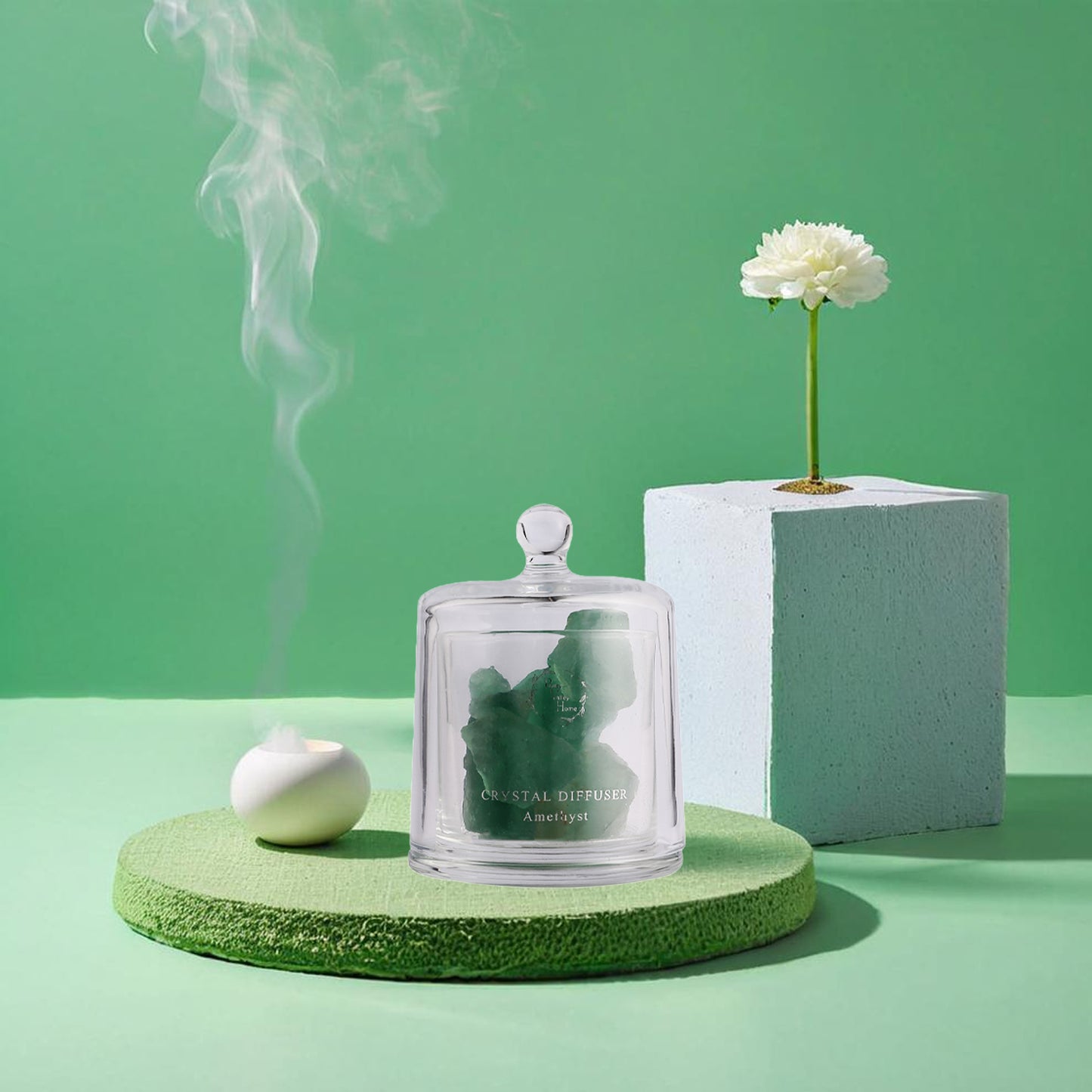 Pretty Valley Home Crystal Aromatherapy - Green Fluorlte