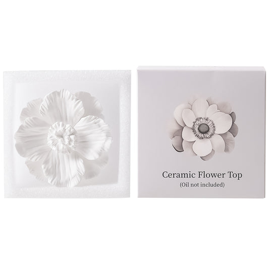 Pretty Valley Home White Ceramic Flower Diffuser Refill – Handcrafted Replacement for Home Fragrance Bottles