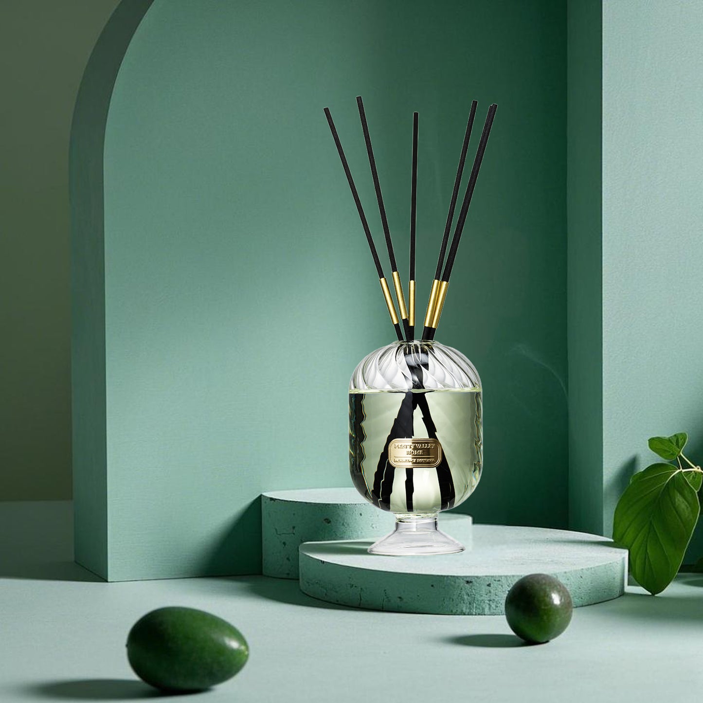 Crystal Glass Reed Diffuser Sets 200ml / 6.76 Fl Oz - Home & Gifts for Office Bathroom Room Decor