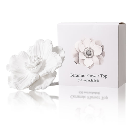 Pretty Valley Home White Ceramic Flower Diffuser Refill – Handcrafted Replacement for Home Fragrance Bottles