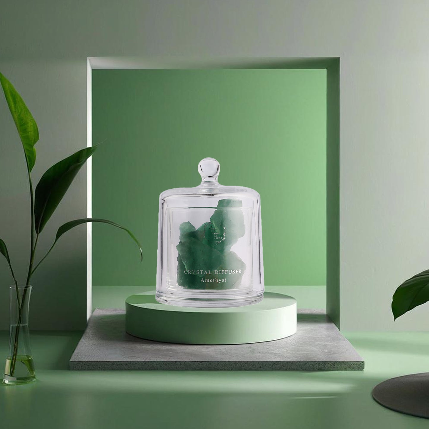 Pretty Valley Home Crystal Aromatherapy - Green Fluorlte