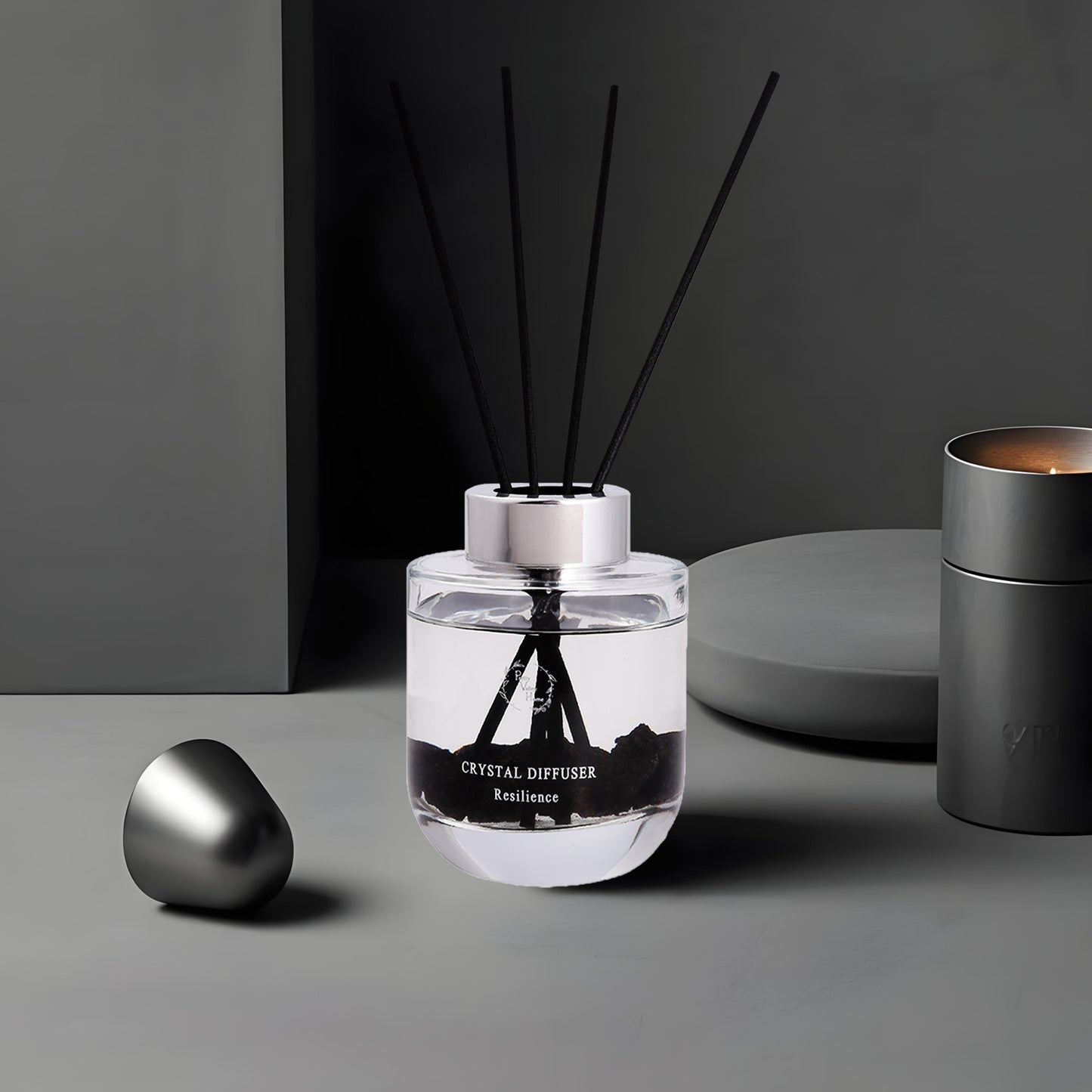 Pretty Valley Home Crystal Reed Diffuser - Resilience Lava Stones