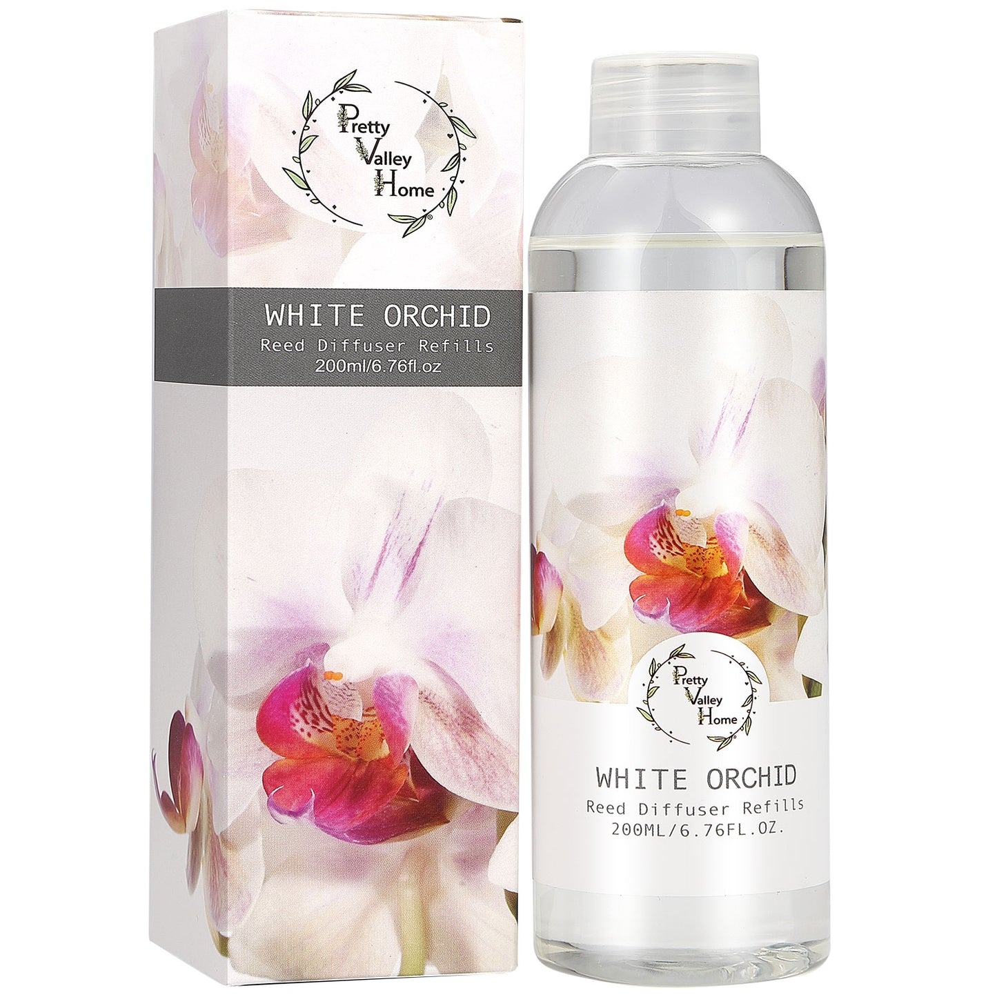 Pretty Valley Home Fragrances Diffuser Refills White Orchid Scent 200ml