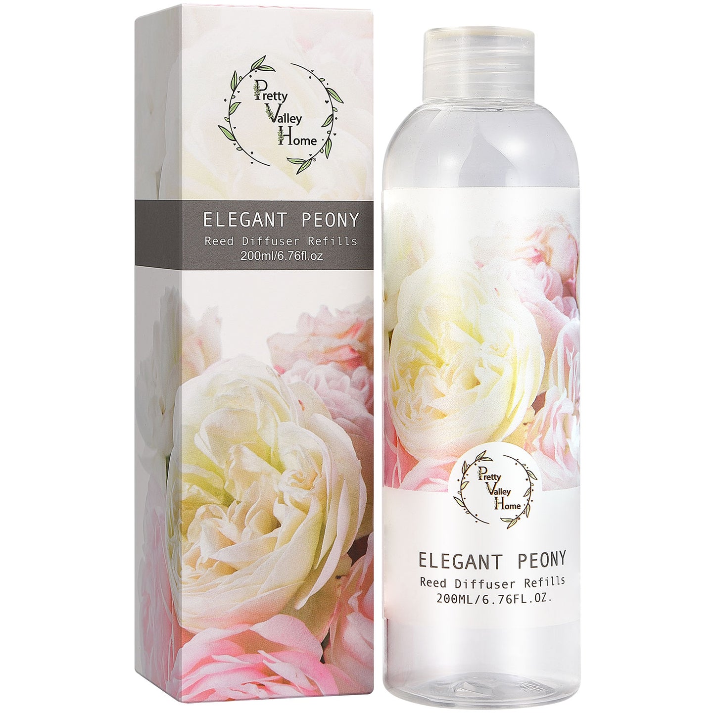 Pretty Valley Home Essential Oils Aromatherapy Elegant Peony Scent 200ml