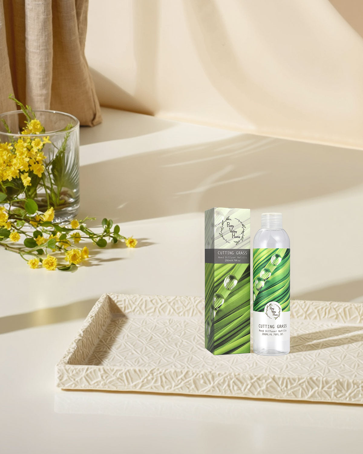 Pretty Valley Home Fragrances Diffuser Refills Cutting Grass Scent 200ml