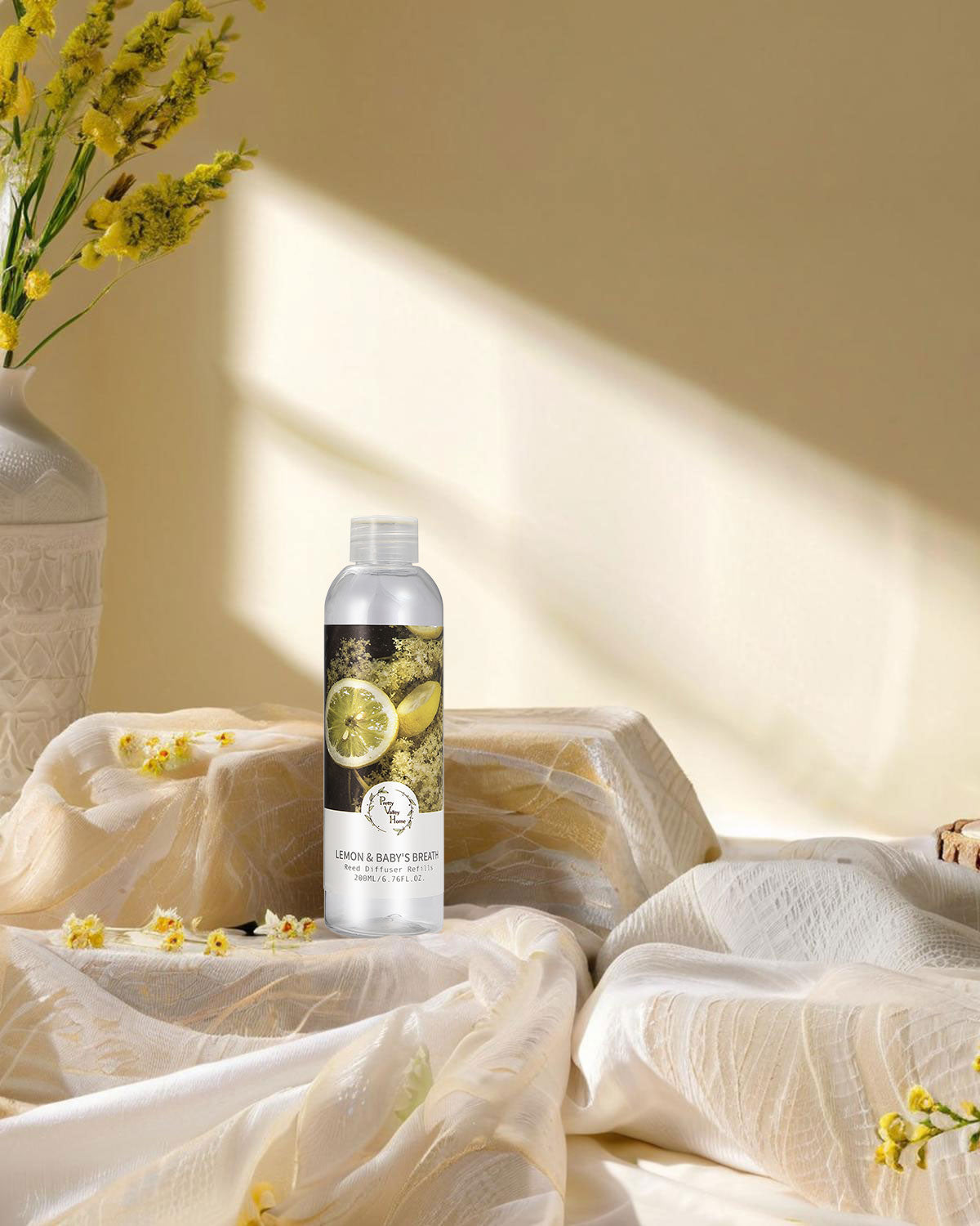 Pretty Valley Home Fragrances Diffuser Refills Oil Lemon & Baby's Breath 200ml