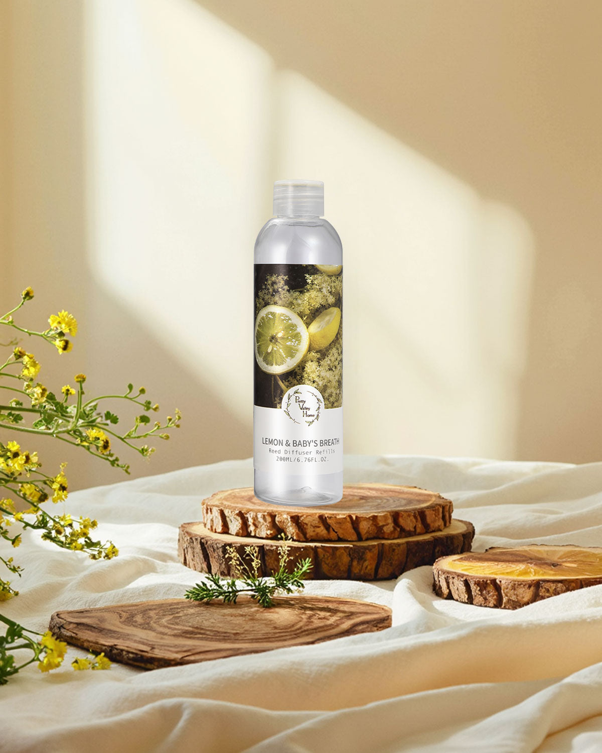 Pretty Valley Home Fragrances Diffuser Refills Oil Lemon & Baby's Breath 200ml