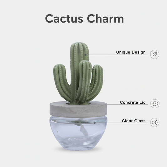 Pretty Valley Home Reed Diffuser Set Ceramic Cactus Fragrance Diffuser-White Flower 3.38 fl oz (100 ml), Home Fragrance Reed Diffuser for Bathroom Office Living Room Dining Table Decor-CUTTING GRASS