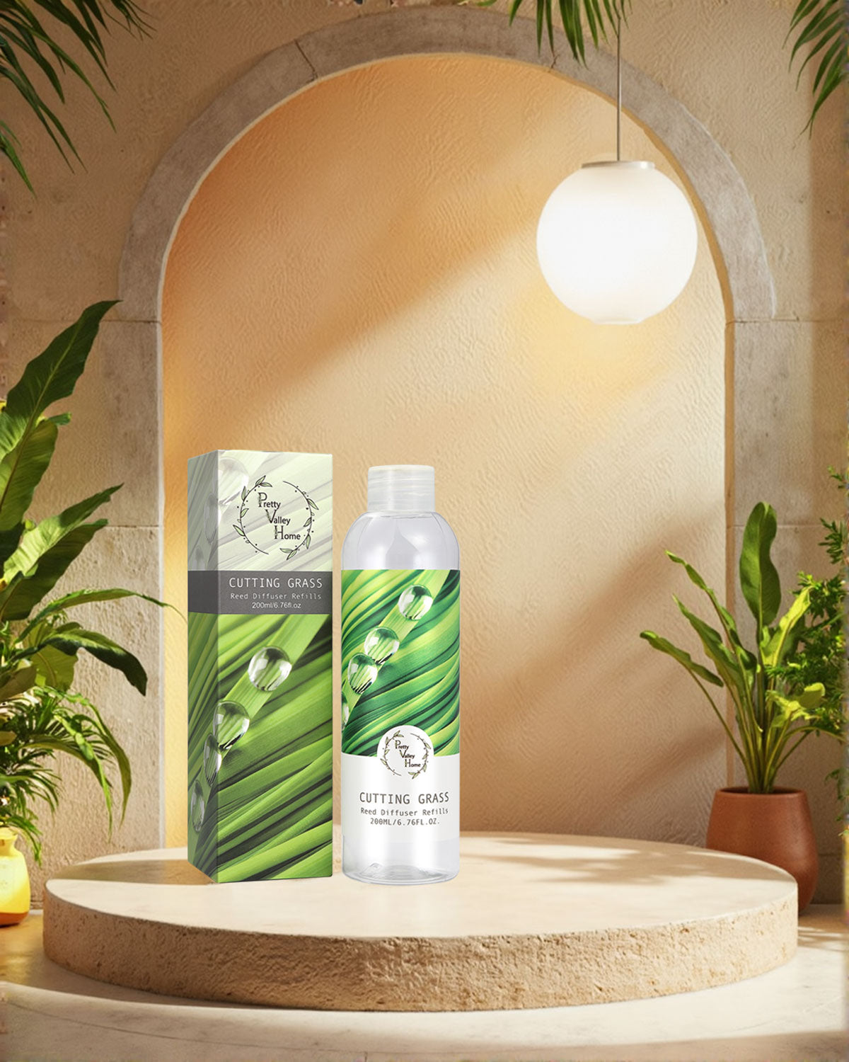 Pretty Valley Home Fragrances Diffuser Refills Cutting Grass Scent 200ml