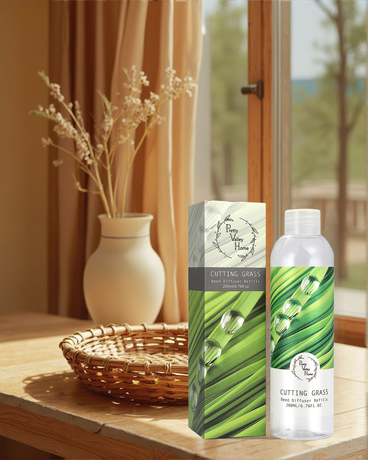 Pretty Valley Home Fragrances Diffuser Refills Cutting Grass Scent 200ml