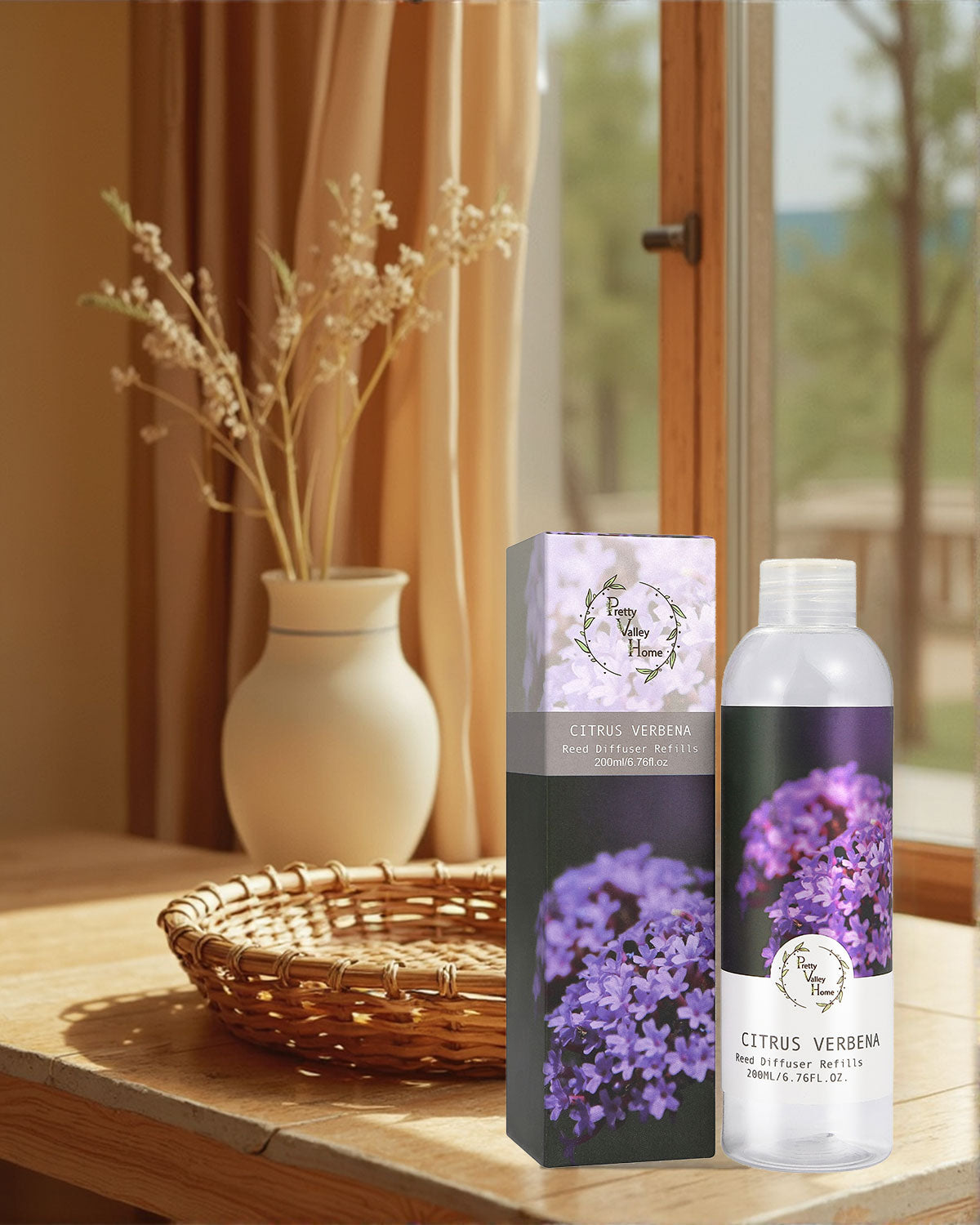 Pretty Valley Home Fragrances Diffuser Refills Citrus Verbena Scent 200ml