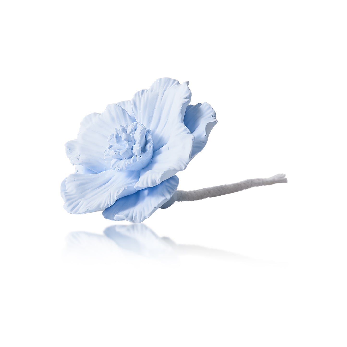 Pretty Valley Home Blue Ceramic Flower Diffuser Refill – Handcrafted Replacement Head for Home Fragrance Bottles