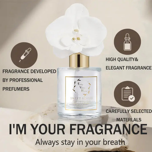 Pretty Valley Home Ceramic Orchid Flower Fragrance Diffuser Set Sweet Azalee