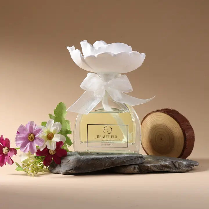 Pretty Valley Home Ceramic Rose Gypsum Flower Diffuser - Beautiful