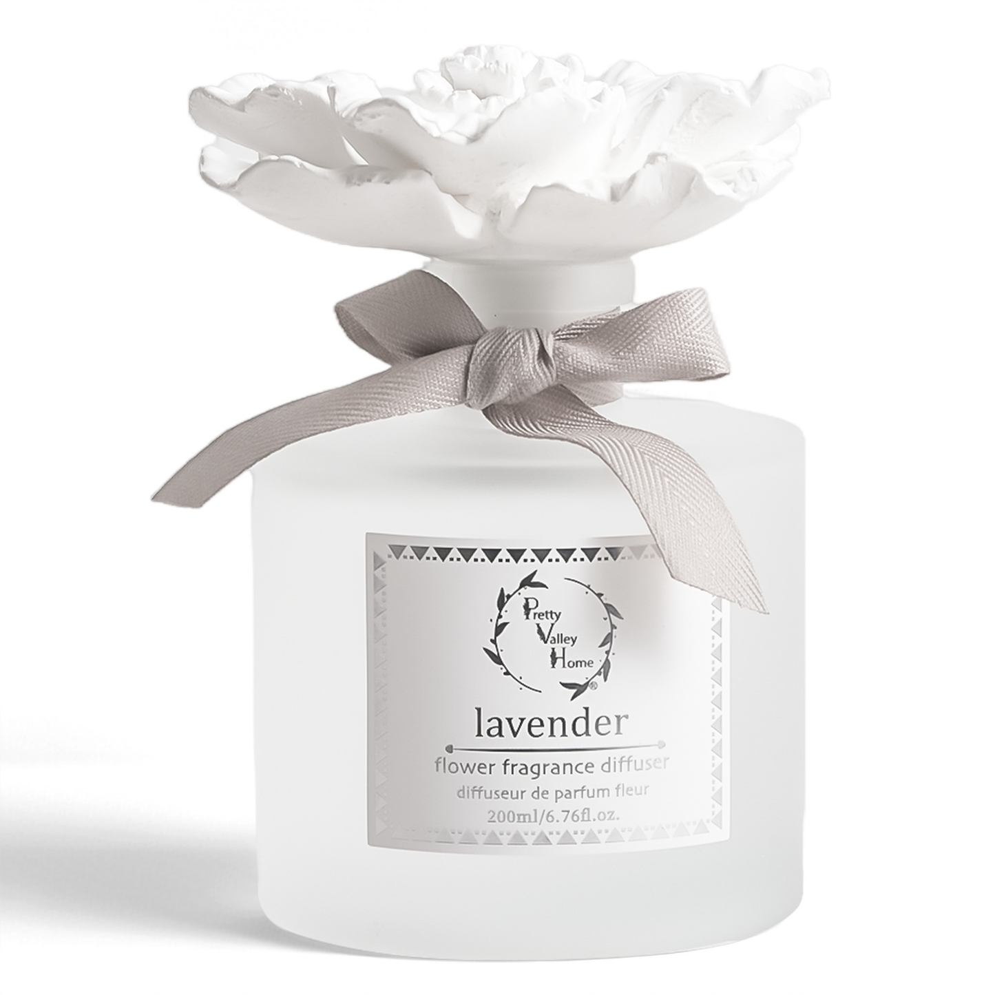 Pretty Valley Home Lavender Ceramic Flower Diffuser Gift Set – 200ml Handcrafted Home Fragrance for Relaxation & Gifting