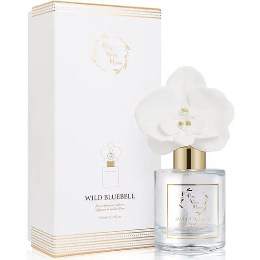 Pretty Valley Home Ceramic Orchid Flower Fragrance Diffuser Set Wild Bluebell