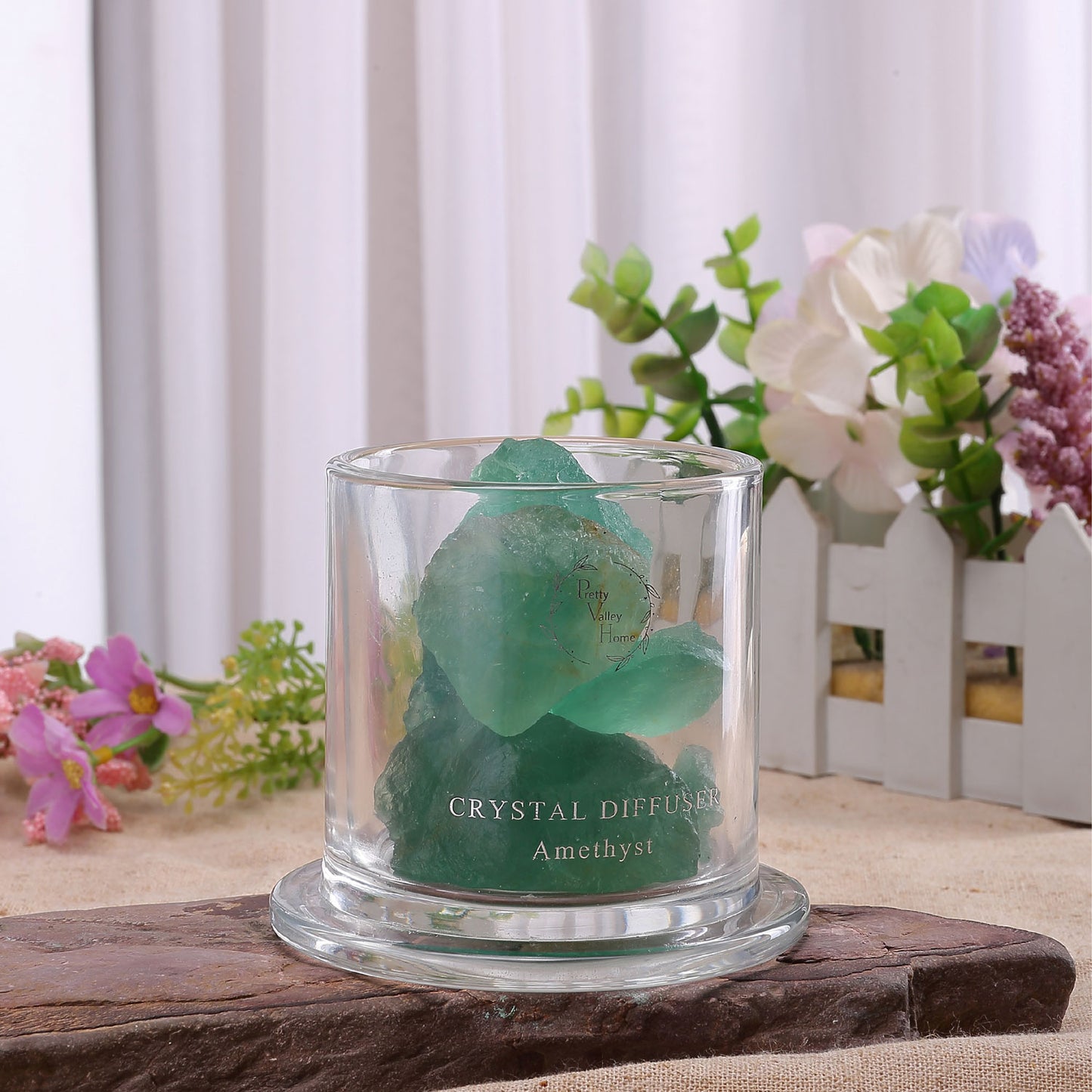 Pretty Valley Home Crystal Aromatherapy - Green Fluorlte