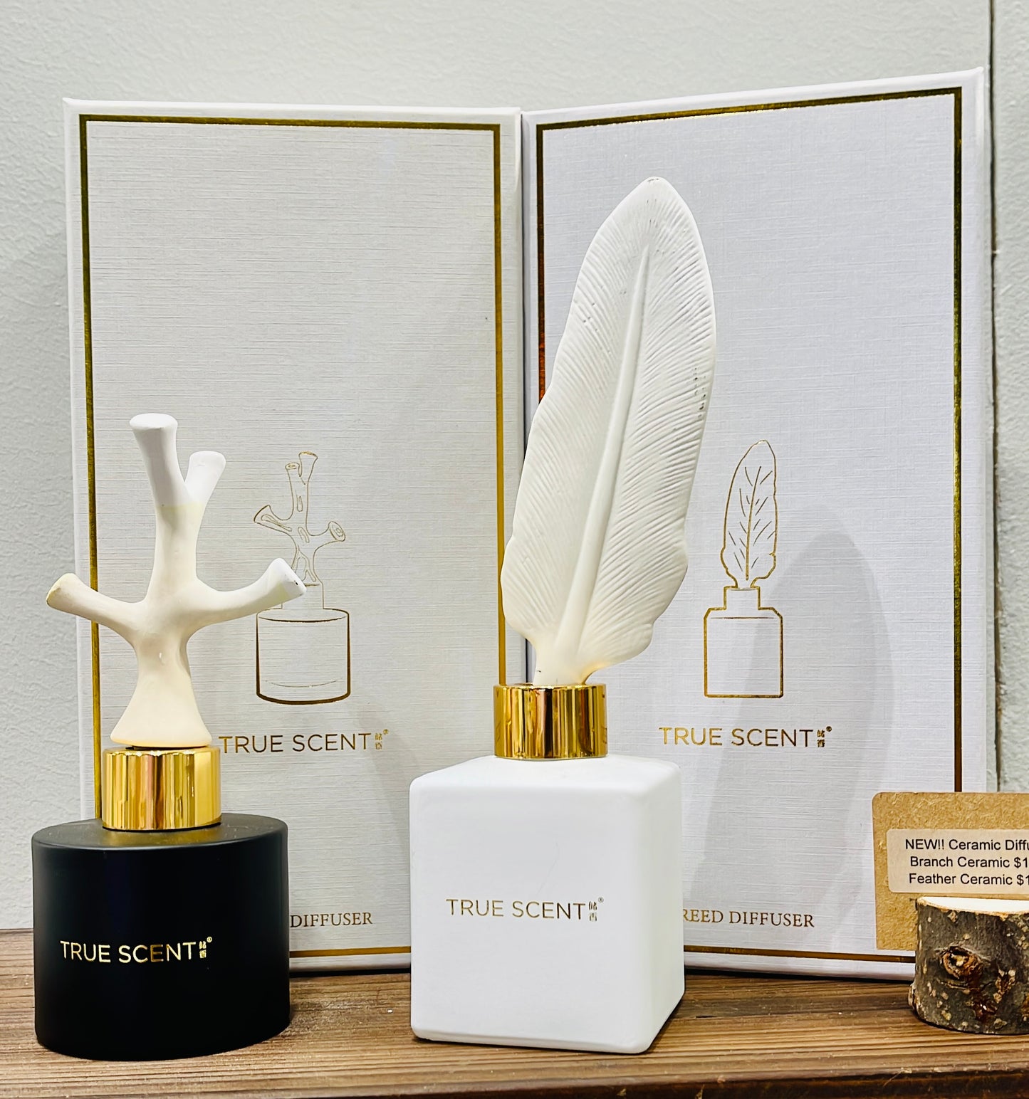 Pretty Valley Home Feather Ceramic Fragrance Diffuser True Scent Jin Jardin