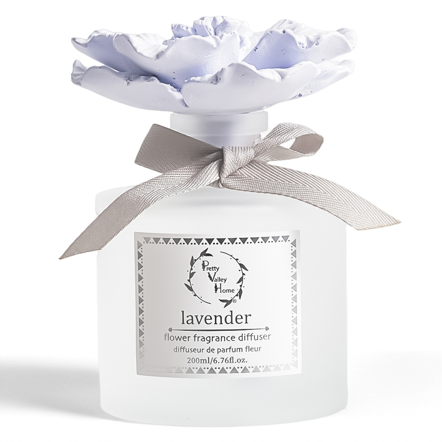 Pretty Valley Home Purple Ceramic Flower Diffuser Refill – Handcrafted Replacement Head for Home Fragrance Bottles
