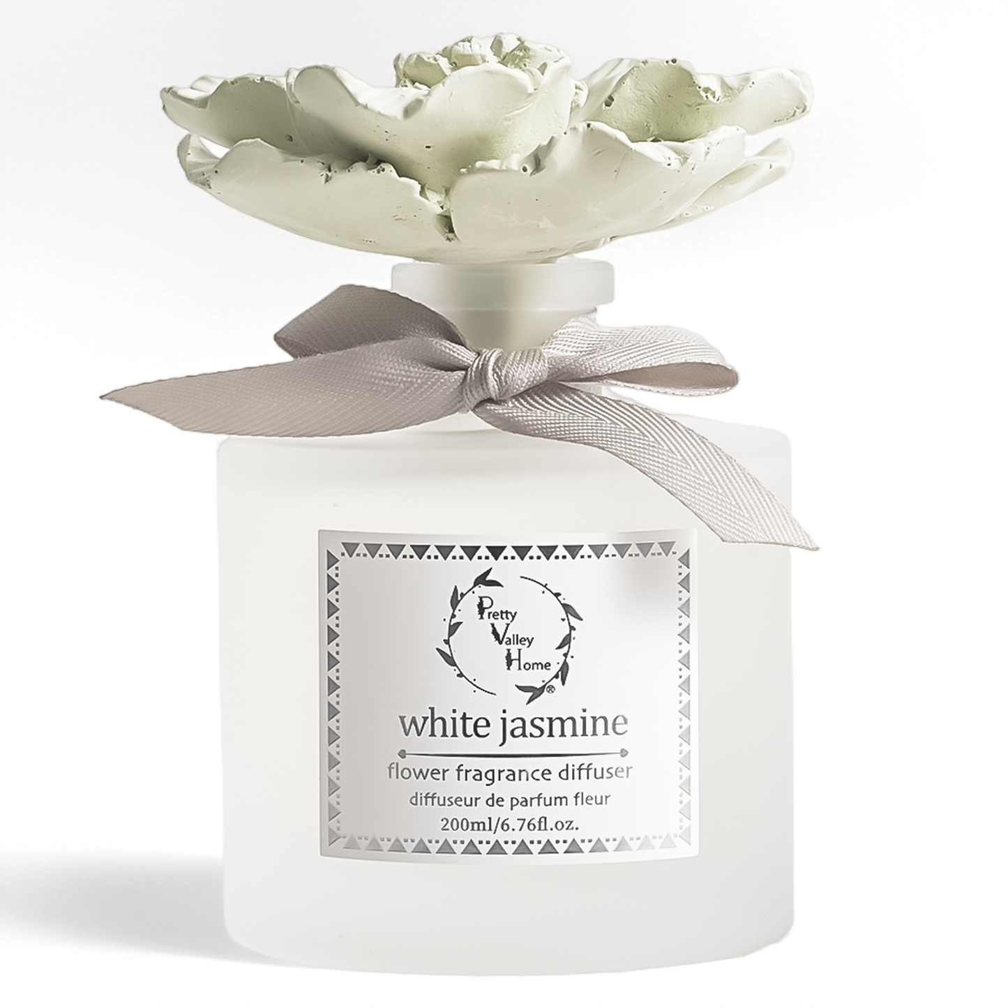 Pretty Valley Home Green Ceramic Flower Diffuser Refill – Handcrafted Replacement Head for Home Fragrance Bottles