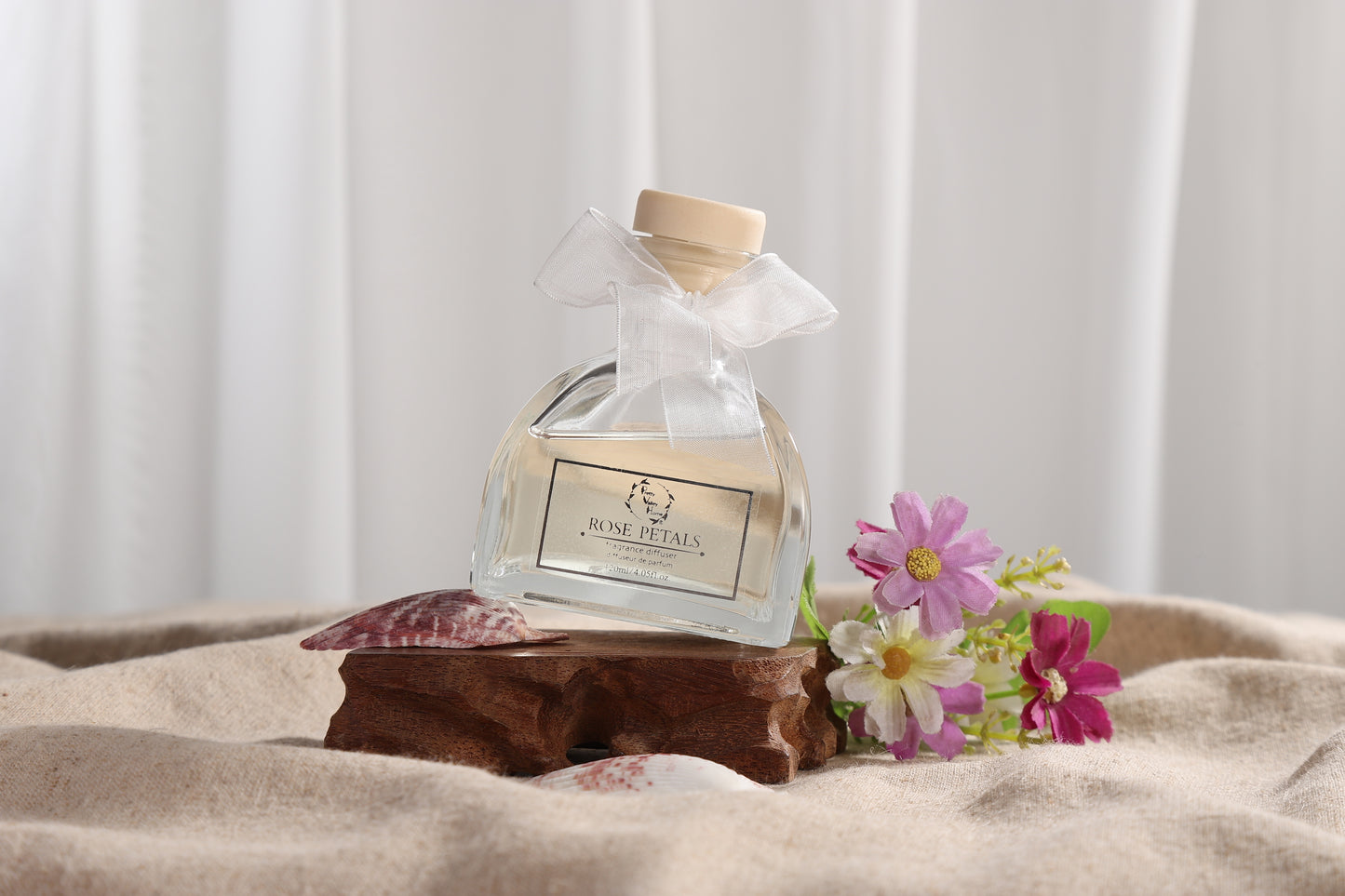 Pretty Valley Home Ceramic Rose Gypsum Flower Diffuser - Rose Petals