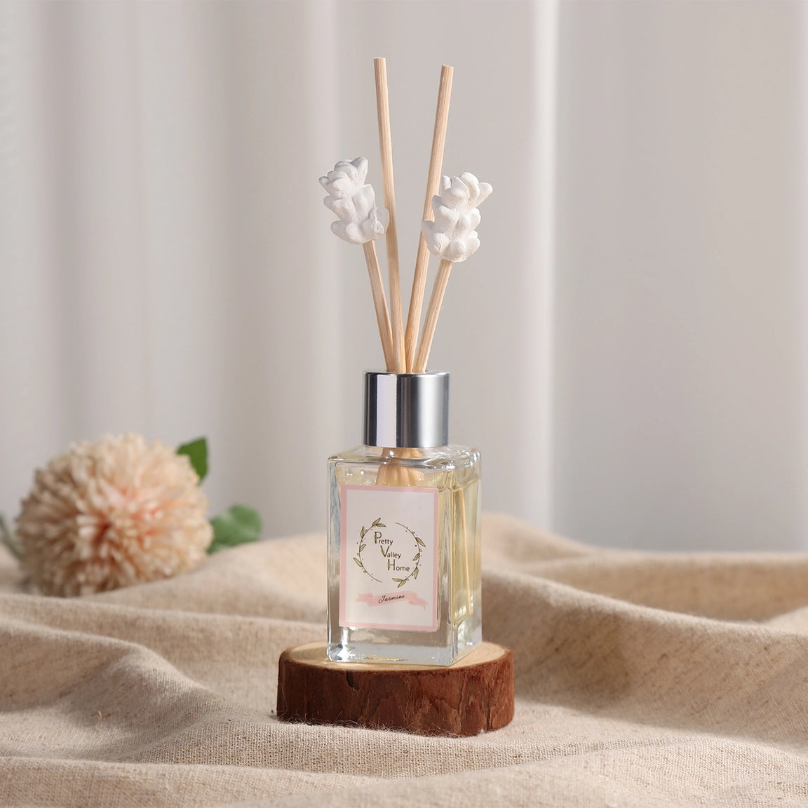 Pretty Valley Home Mini Flower Diffuser White Jasmine 30ml