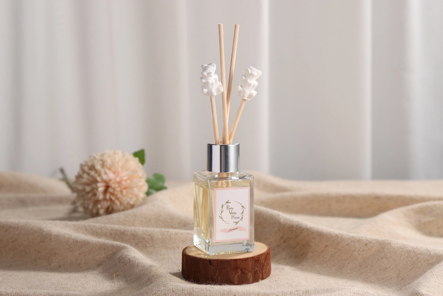 Pretty Valley Home Mini Flower Diffuser White Jasmine 30ml