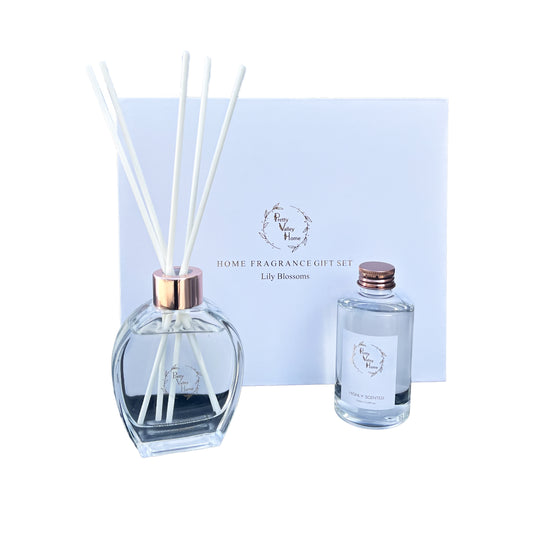 Pretty Valley Home Home Fragrance Diffuser Lily Blossoms & Refill Gift Box Set
