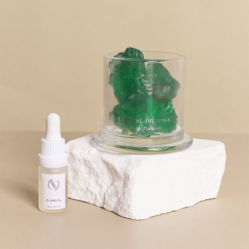 Pretty Valley Home Crystal Aromatherapy - Green Fluorlte