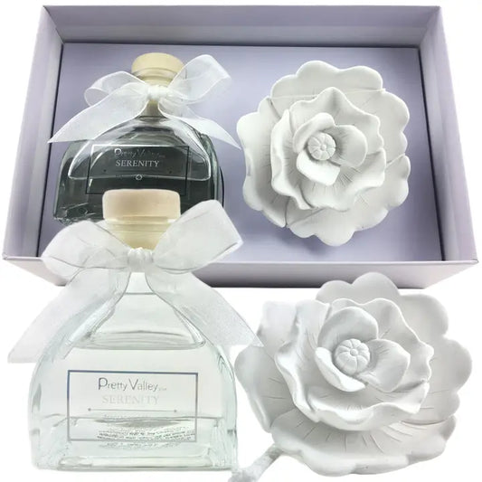 Pretty Valley Home Ceramic Rose Gypsum Flower Diffuser Serenity