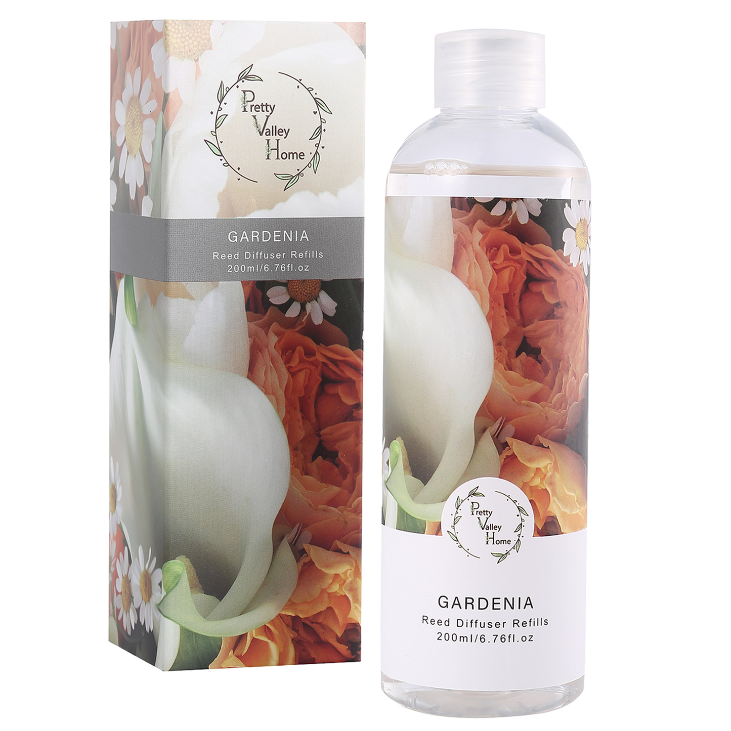 Pretty Valley Home Fragrances Diffuser Refills Oil Gardenia 200ml