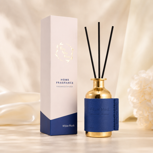 Pretty Valley Home Special Gold Leather Reed Diffuser - 80ml
