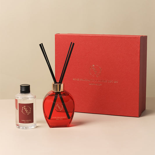 Pretty Valley Home Home Fragrance Diffuser Amber Allure & Refill Gift Box Set