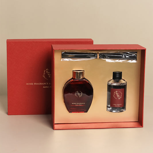 Pretty Valley Home Home Fragrance Diffuser Amber Allure & Refill Gift Box Set