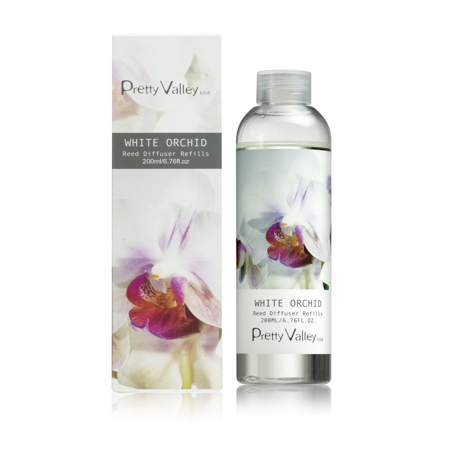 Pretty Valley Home Cactus Ceramic Flower Fragrance Diffuser Set White Orchid 200ml