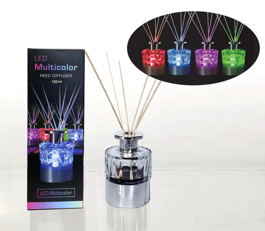 Pretty Valley Home LED Diffuser Round Glass Stripe Pattern Bottle ONLY