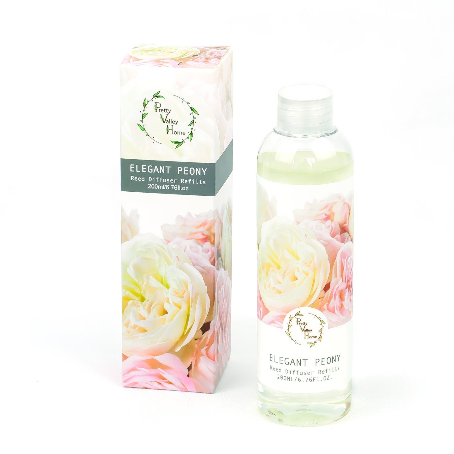 Pretty Valley Home Bunny Ear Cactus Ceramic Flower Fragrance Diffuser Combo Elegant Peony 200ml