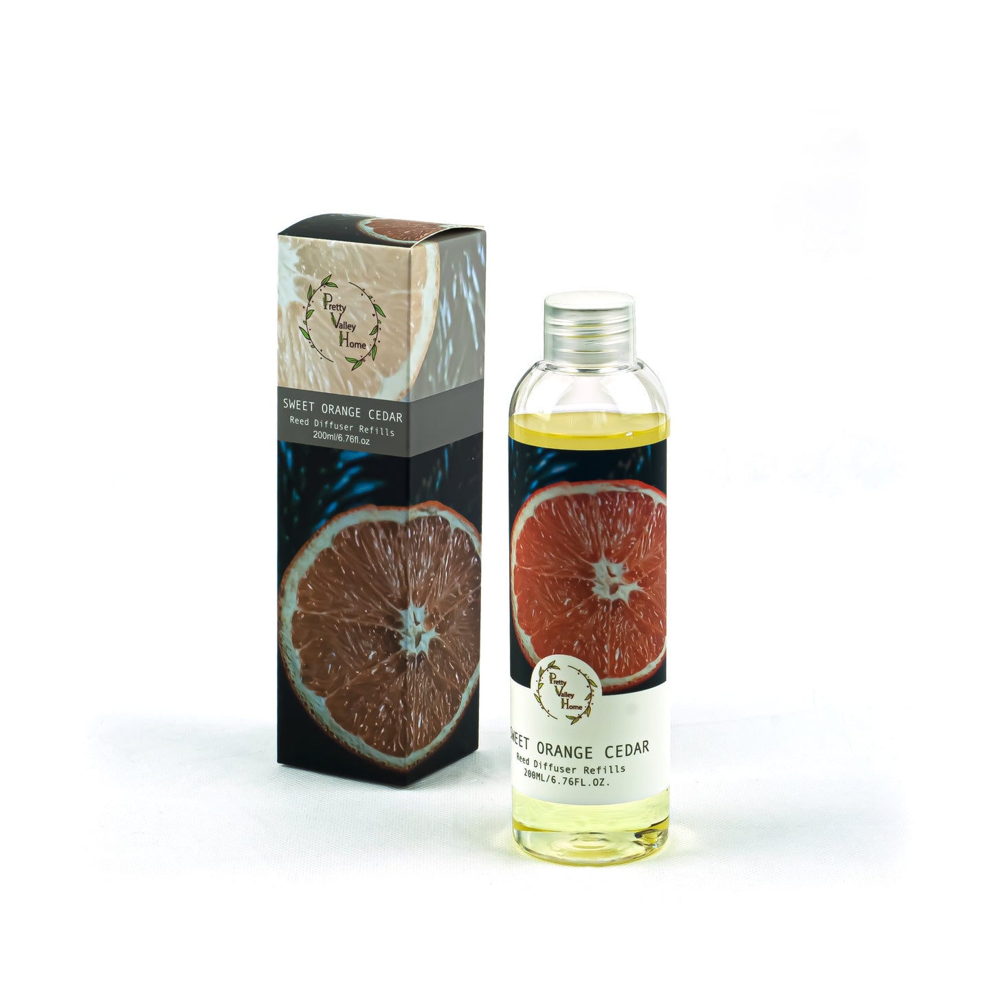 Pretty Valley Home Barrel Cactus Ceramic Flower Fragrance Diffuser Combo Sweet Orange Cedar 200ml