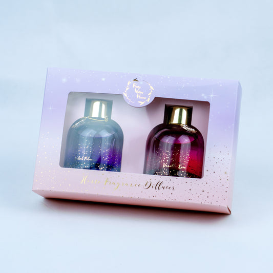 Pretty Valley Home Reed Fragrance Diffuser Set Velvet Petunia Vanilla Kiss Combo