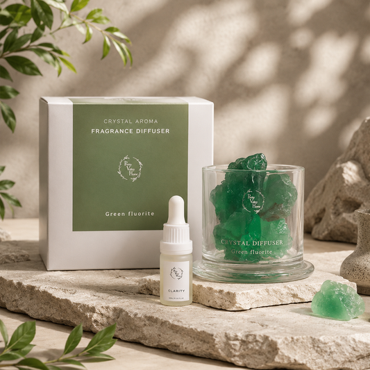 Pretty Valley Home Crystal Aromatherapy - Green Fluorlte