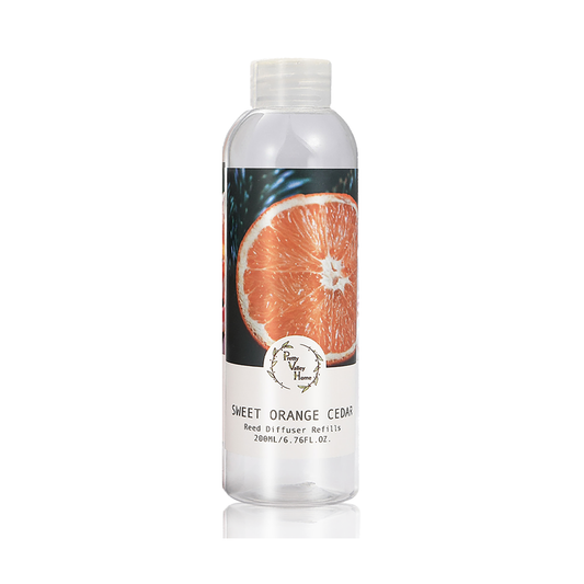 Pretty Valley Home Fragrances Diffuser Refills Sweet Orange Cedar Scent 200ml