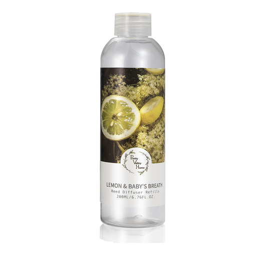 Pretty Valley Home Fragrances Diffuser Refills Oil Lemon & Baby's Breath 200ml