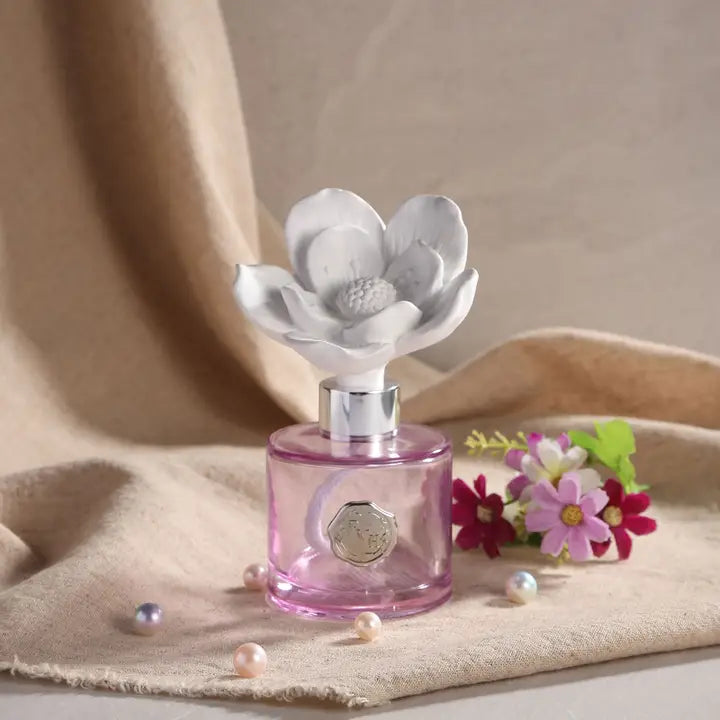 Pretty Valley Home Ceramic Flower Fragrance Diffuser Set - FLEUR DE LYS