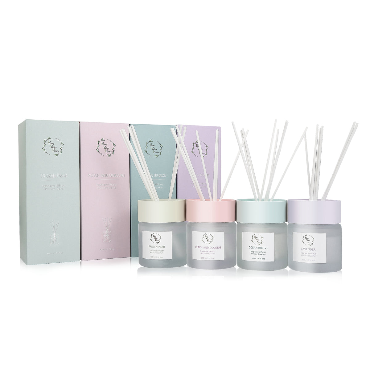 Pretty Reed Diffuser Pretty Valley Home Special Pastel Top Reed Diffuser - 100ml ...