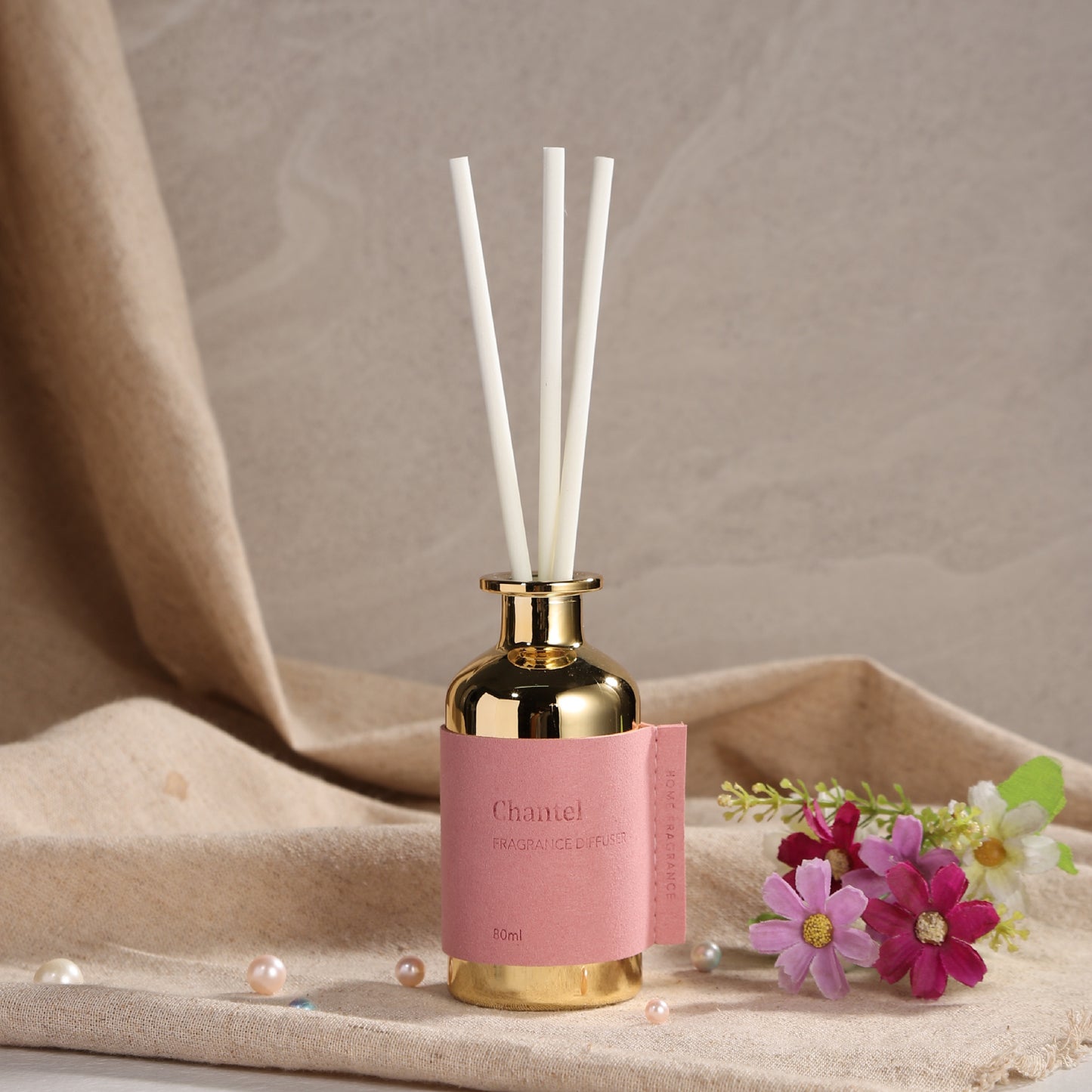 Pretty Valley Home Reed Fragrance Diffuser Set Rose Petals Chantel Combo