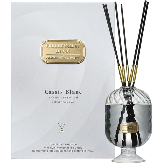 Crystal Glass Reed Diffuser Sets 200ml / 6.76 Fl Oz - Home & Gifts for Office Bathroom Room Decor