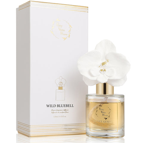 Ceramic Orchid Flower Fragrance Diffuser Set Wild Bluebell 1439